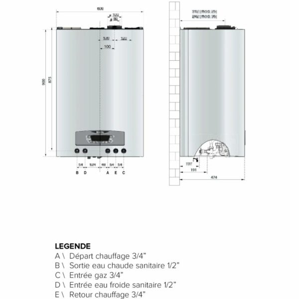 Chaudière à condensation CLAS B ONE MAX 25 kW
