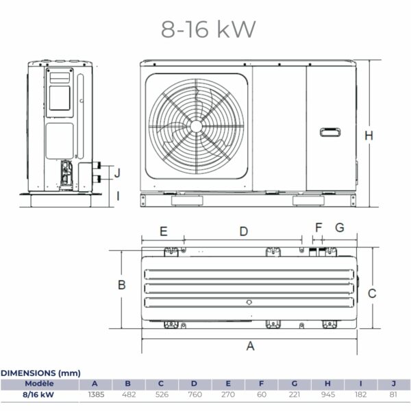 WELLEA M HT R290 - 16kW Triphasé