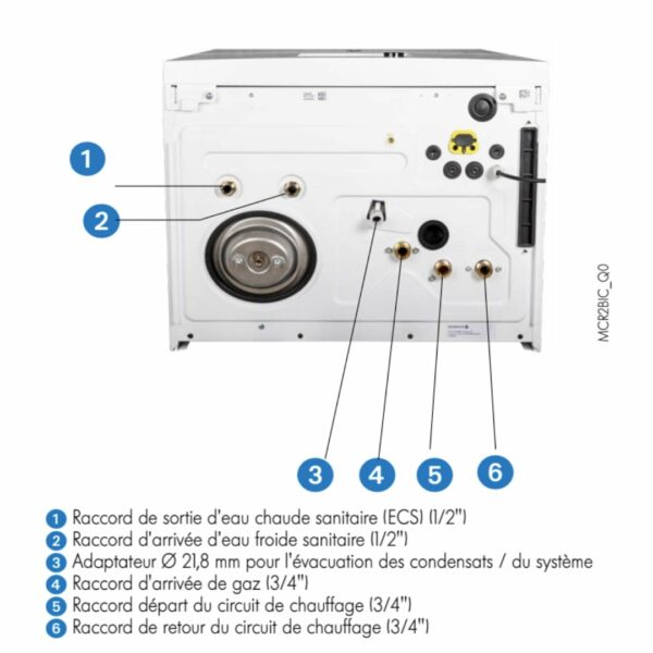 Chaudière MCR 2 35 BIC - chauffage et ballon d'eau chaude 45L