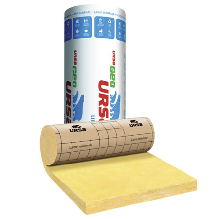 LAINE DE VERRE ÉP. 280 MM REVÊTUE KRAFT – URSA MRK40